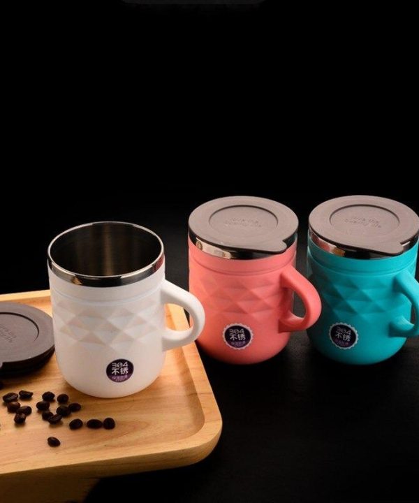 Vaccum Insulated Stainless Steel Mug With Cap/ Winter Coffee Mug
