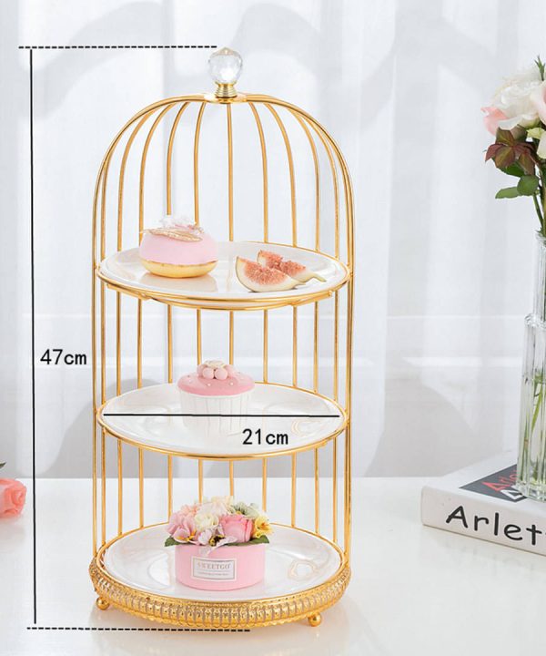 Nordic Style Bird Cage Dessert Serving Trays