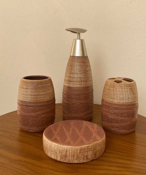 Antique Ceramic Bath Set 4-Pcs