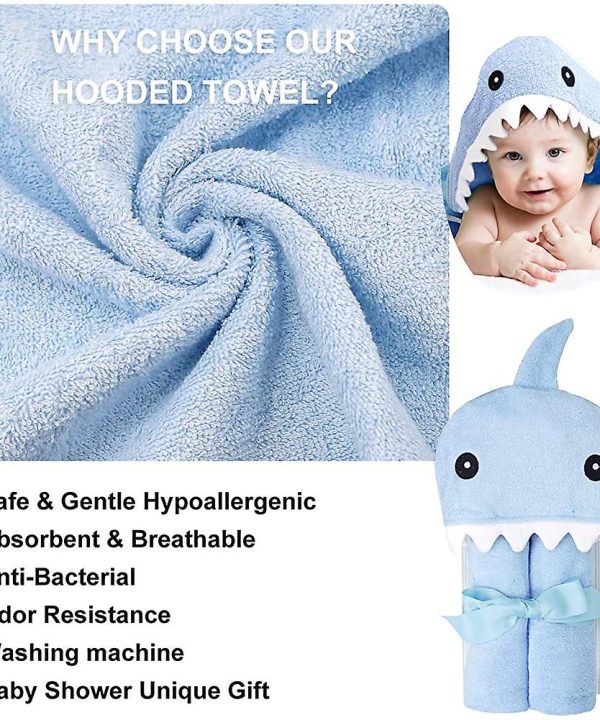 New Born Kids Shark Hoodie Towel
